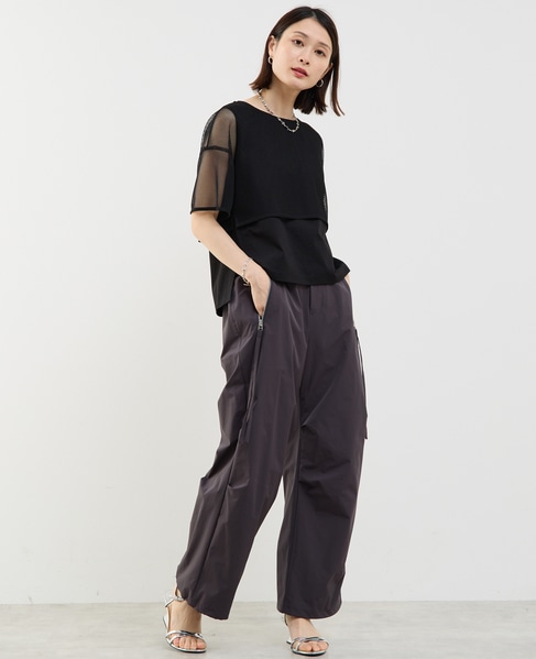 メッシュTシャツ＆タンクトップセットプルオーバー 詳細画像 ブラック 5