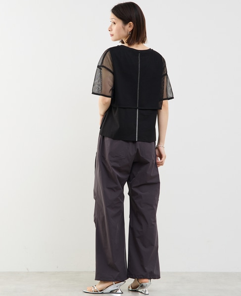 メッシュTシャツ＆タンクトップセットプルオーバー 詳細画像 ブラック 8