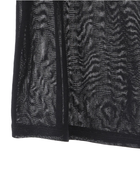 コットンチュールヘンリーネック5分袖Tシャツ 詳細画像 ブラック 16