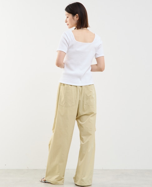 前後2WAYスクエアネックカットソー 詳細画像 ホワイト 10