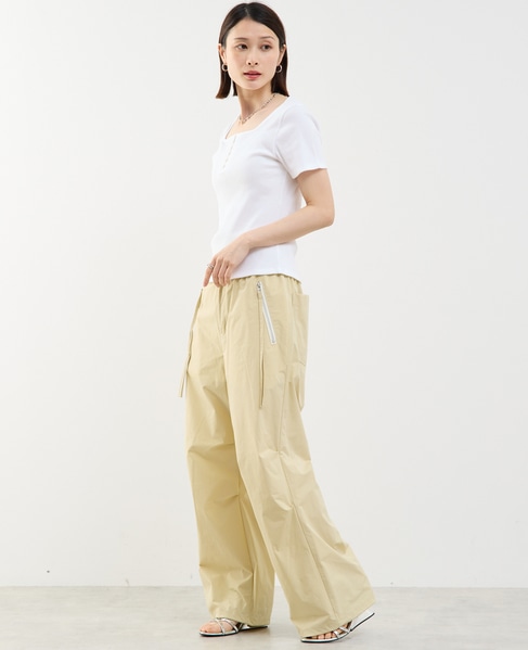 前後2WAYスクエアネックカットソー 詳細画像 ホワイト 5