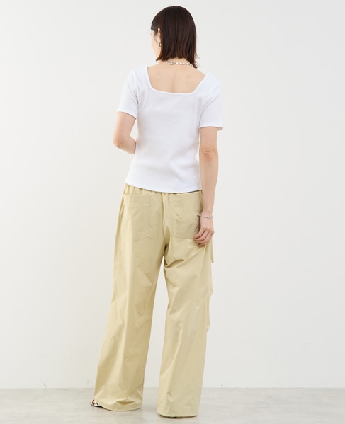 前後2WAYスクエアネックカットソー 詳細画像 ホワイト 8