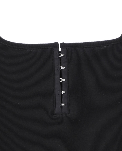 前後2WAYスクエアネックカットソー 詳細画像 ブラック 13