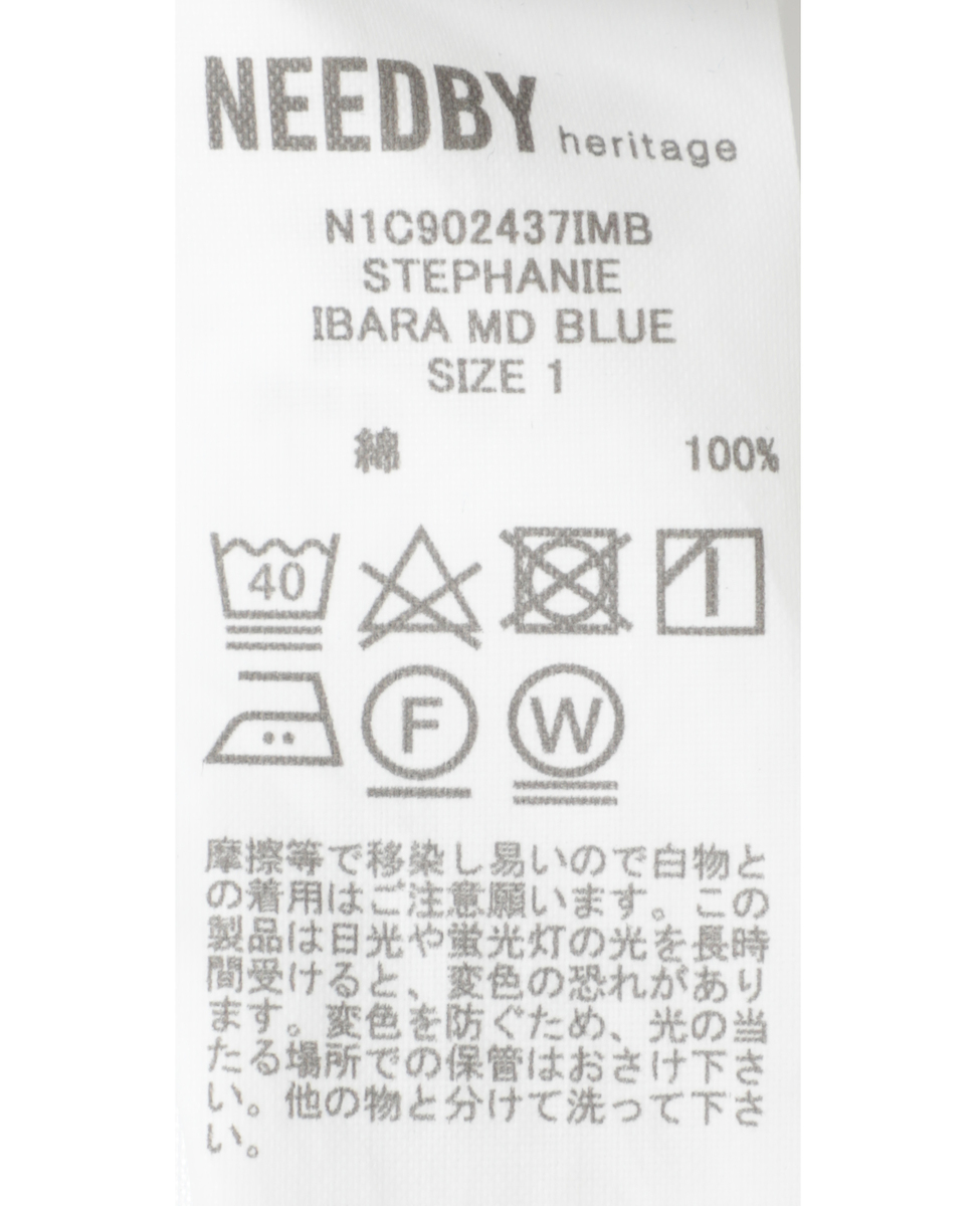 【NEEDBY heritage/ニードバイヘリテージ】STEPHANIEデニムビスチェ 詳細画像 ブルー 6