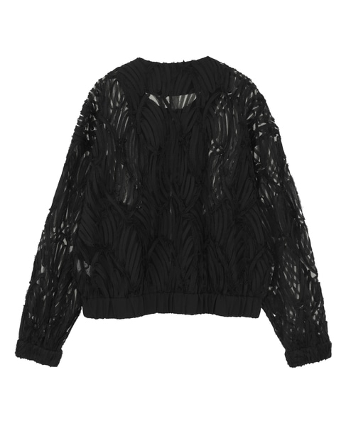 【HERENCIA/ヘレンチア】コードレースブルゾン 詳細画像 ブラック 2