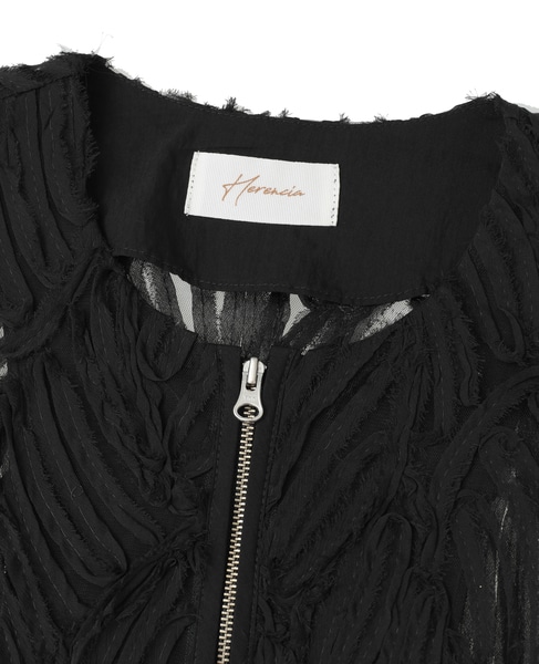 【HERENCIA/ヘレンチア】コードレースブルゾン 詳細画像 ブラック 3