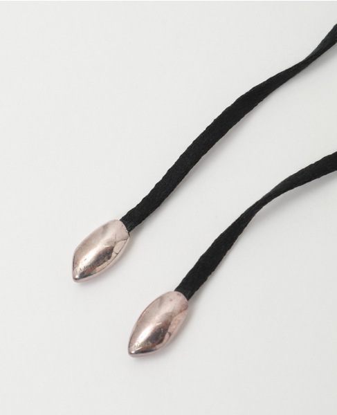 【JAMIRAY/ジャミレイ】Nuts silk cord necklace 詳細画像 シルバー 2