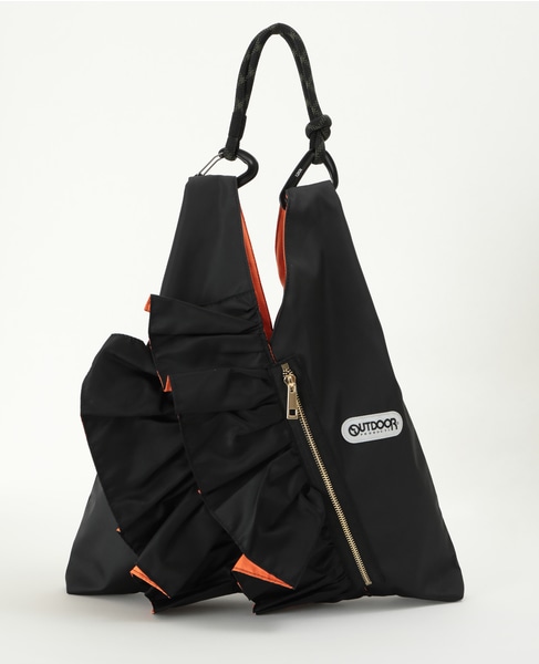 【RISLEY×OUTDOOR(リズレイ×アウトドア)】トライアングルフリルバッグ［R2501-TFB36］ 詳細画像 ブラック 1