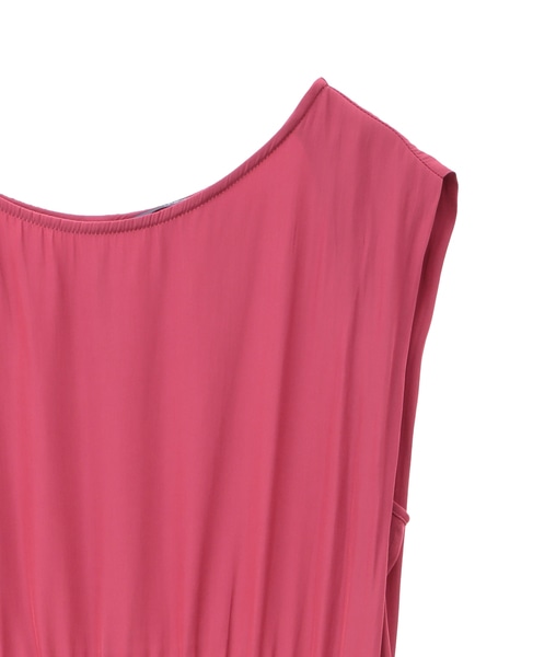 ボートネックギャザーティアードワンピース 詳細画像 チェリーピンク 18