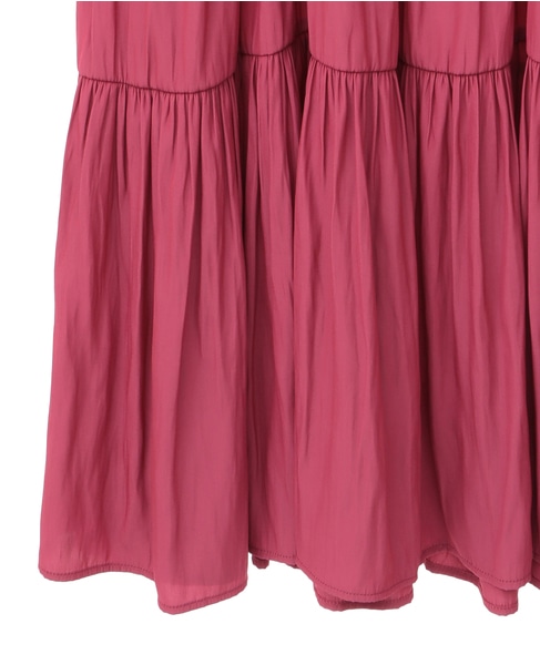 ボートネックギャザーティアードワンピース 詳細画像 チェリーピンク 19