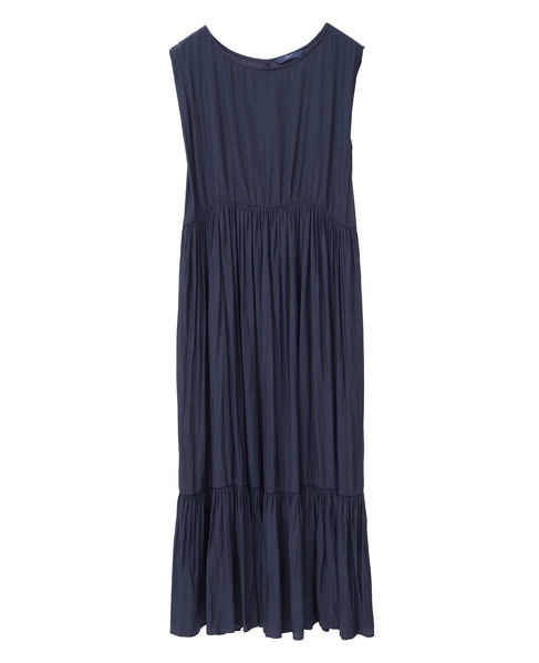ボートネックギャザーティアードワンピース 詳細画像 ネイビー 10