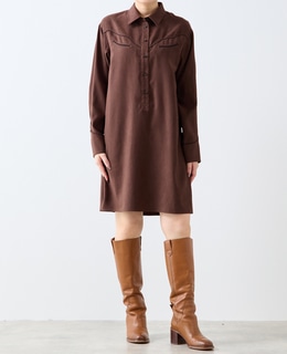 【A_/エース】スウェード調ワンピース