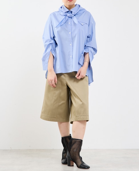 スカーフ付ビックシャツ 詳細画像 サックスブルー 4