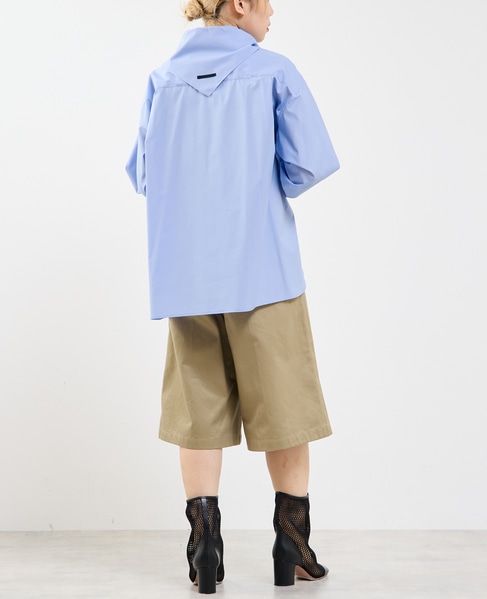スカーフ付ビックシャツ 詳細画像 サックスブルー 5