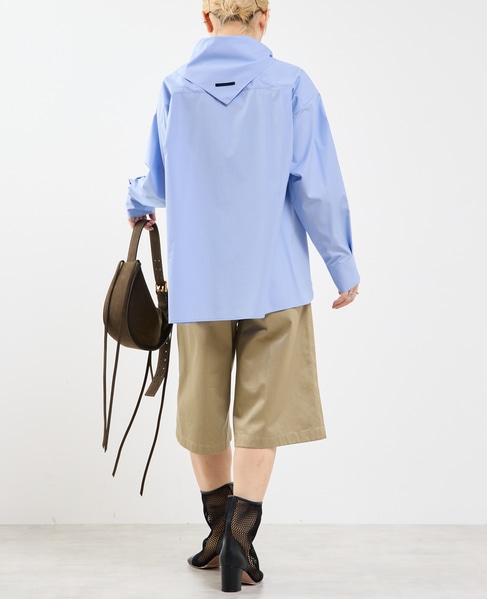 スカーフ付ビックシャツ 詳細画像 サックスブルー 6