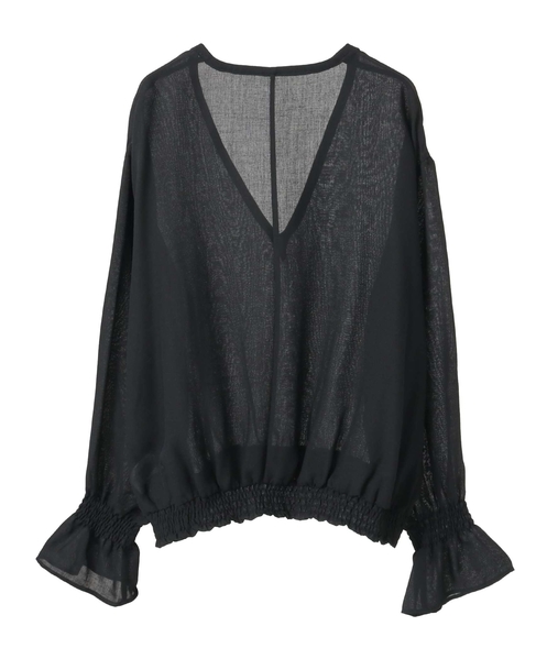 深Vネックブラウス 詳細画像 ブラック 11