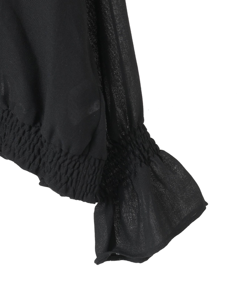 深Vネックブラウス 詳細画像 ブラック 14