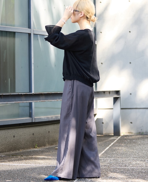 深Vネックブラウス 詳細画像 ブラック 7