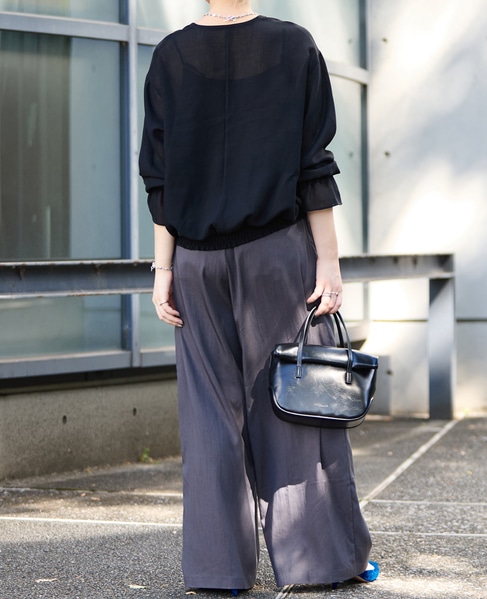 深Vネックブラウス 詳細画像 ブラック 9