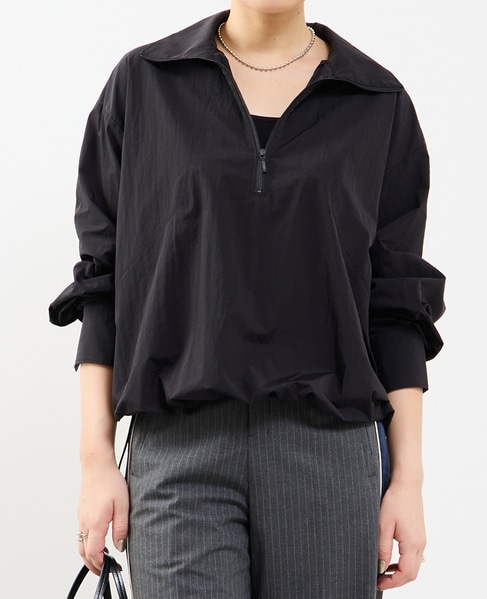 【撥水機能付き】アノラック風ブラウス 詳細画像 ブラック 1