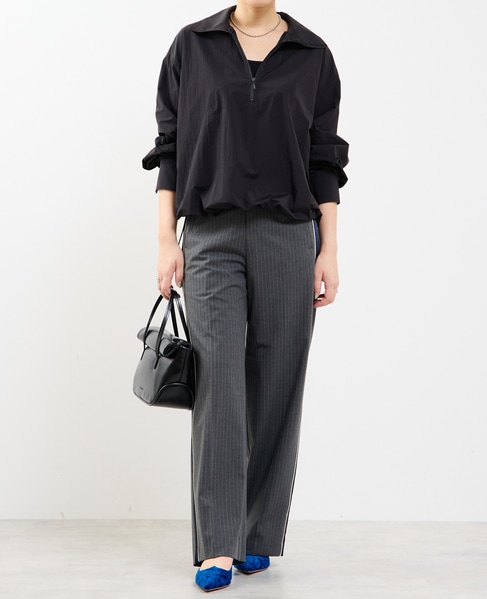 【撥水機能付き】アノラック風ブラウス 詳細画像 ブラック 2