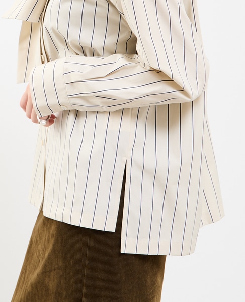 タイ付き（取り外し可能）ブラウス 詳細画像 ベージュ系その他 15