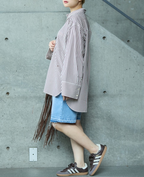 【A＿/エース】タイプライターオーバーシャツ 詳細画像 ブラウン系その他 2