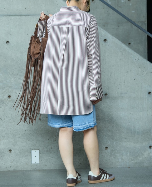 【A＿/エース】タイプライターオーバーシャツ 詳細画像 ブラウン系その他 3