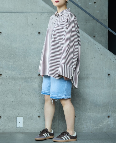 【A＿/エース】タイプライターオーバーシャツ 詳細画像 ブラウン系その他 4