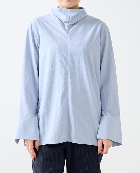 【A_/エース】ハイネックブラウス 詳細画像 サックスブルー 1