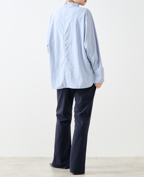 【A_/エース】ハイネックブラウス 詳細画像 サックスブルー 8