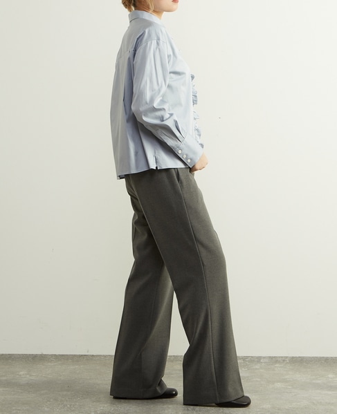 前立てフリル袖ボリュームブラウス 詳細画像 ライトブルー 6