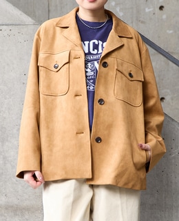 スウェード調ブルゾン