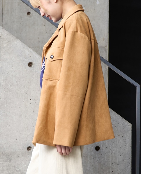 スウェード調ブルゾン 詳細画像 ベージュ 3