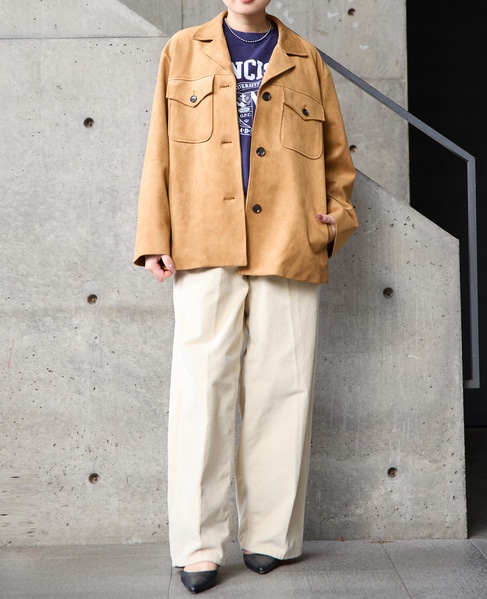 スウェード調ブルゾン 詳細画像 ベージュ 4