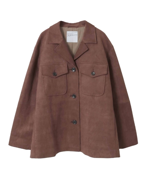 スウェード調ブルゾン 詳細画像 ブラウン 11