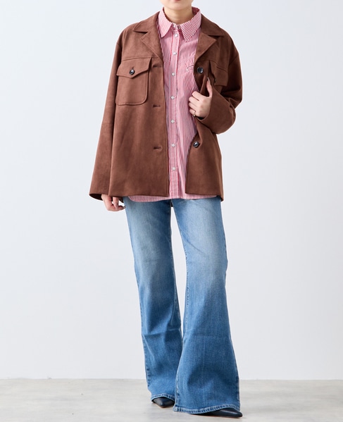 スウェード調ブルゾン 詳細画像 ブラウン 5