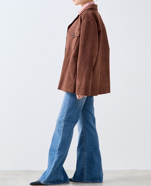 スウェード調ブルゾン 詳細画像 ブラウン 6