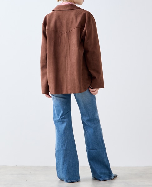 スウェード調ブルゾン 詳細画像 ブラウン 7