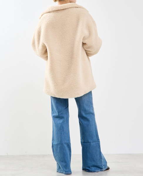 スタンド袖口リブミドル丈ファーコート 詳細画像 ベージュ系その他 10