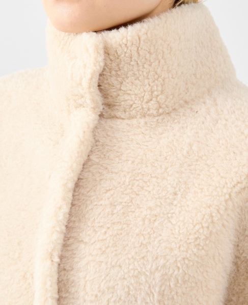 スタンド袖口リブミドル丈ファーコート 詳細画像 ベージュ系その他 11