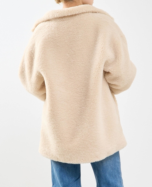 スタンド袖口リブミドル丈ファーコート 詳細画像 ベージュ系その他 6