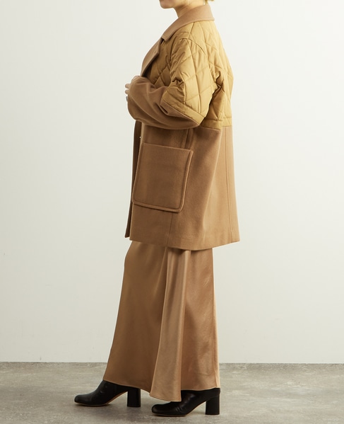 キルトドッキングコート 詳細画像 キャメル 3