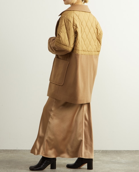 キルトドッキングコート 詳細画像 キャメル 4