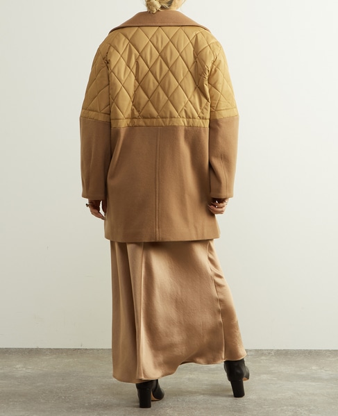 キルトドッキングコート 詳細画像 キャメル 5