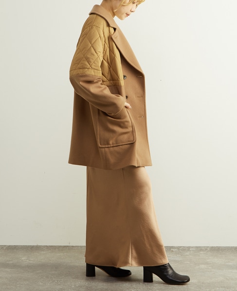 キルトドッキングコート 詳細画像 キャメル 6