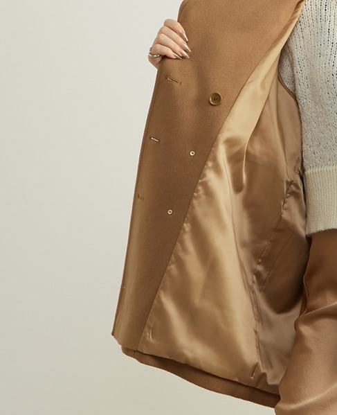 キルトドッキングコート 詳細画像 キャメル 7