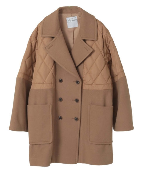 キルトドッキングコート 詳細画像 キャメル 8