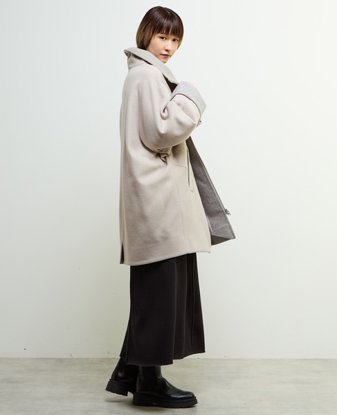 【nota della mano sinistra（ノータ デラ マノ シニストラ）】ドルマンファスナーハイネックコート 詳細画像 ベージュ 10