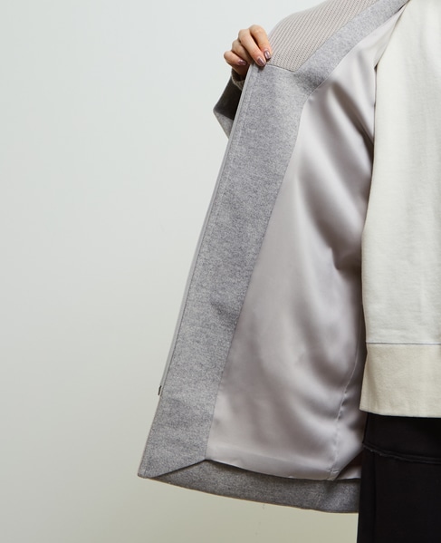 【nota della mano sinistra（ノータ デラ マノ シニストラ）】ドルマンファスナーハイネックコート 詳細画像 ベージュ 11